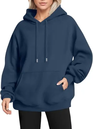 Oversized Hoodies for Women Comfy Fleece Pullover Sweaters Drawstring Sweatshirt with Pocket Fall Y2k Preppy Hoodies