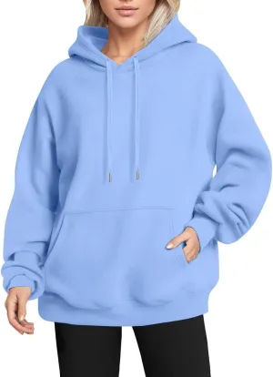 Oversized Hoodies for Women Comfy Fleece Pullover Sweaters Drawstring Sweatshirt with Pocket Fall Y2k Preppy Hoodies