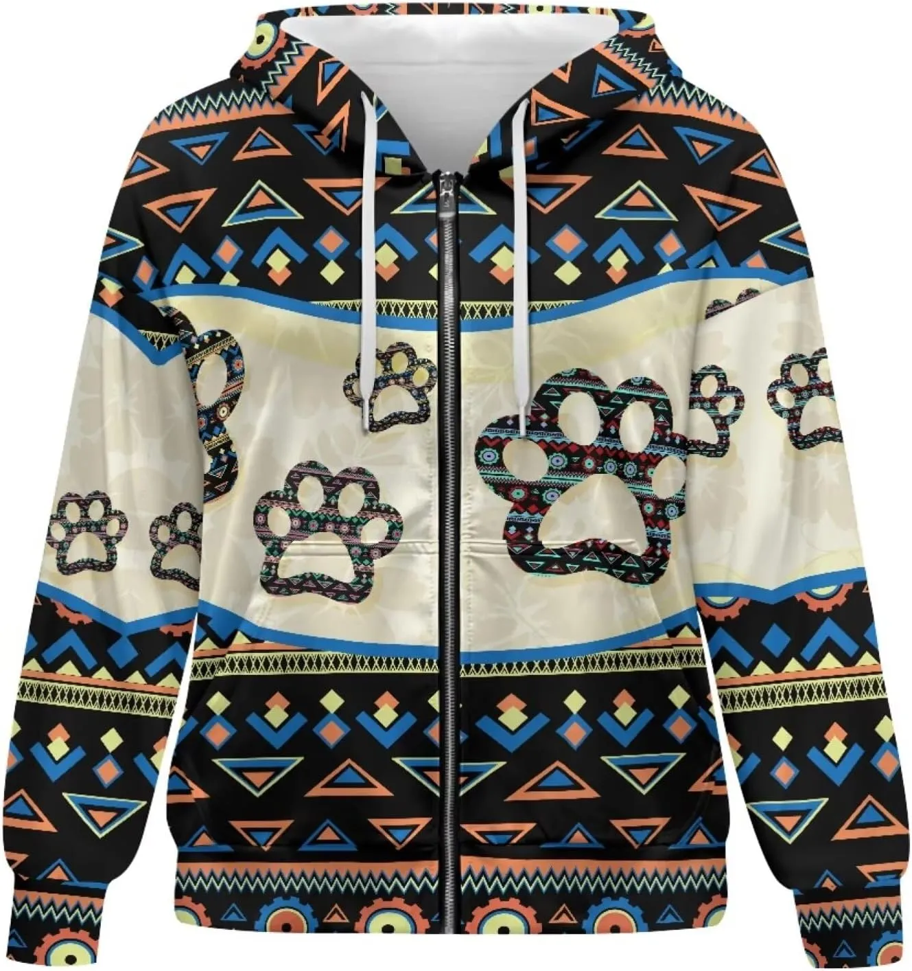 Oversized Hoodies for Women Zip-Up Front Hooded Sweatshirt Comfy Sweater Fall Clothes Activewear Jacket, XS-XL