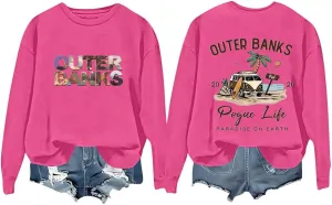 Oversized Sweatshirt for Women Crewneck Casual Tops Funny Letter Print Comfy Shirt Fashion Outfits Winter Clothes
