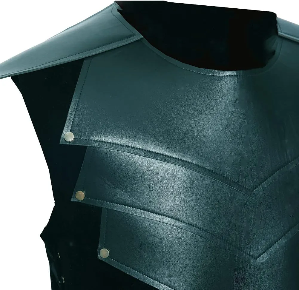 Pexlaxy Men's Medieval Sleeveless Waistcoats Costume Renaissance Victorian Waistcoats Vests