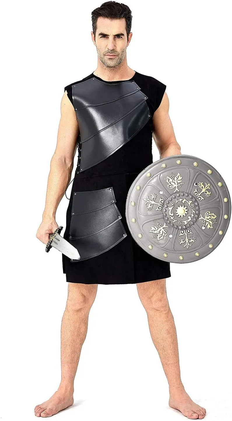 Pexlaxy Men's Medieval Sleeveless Waistcoats Costume Renaissance Victorian Waistcoats Vests