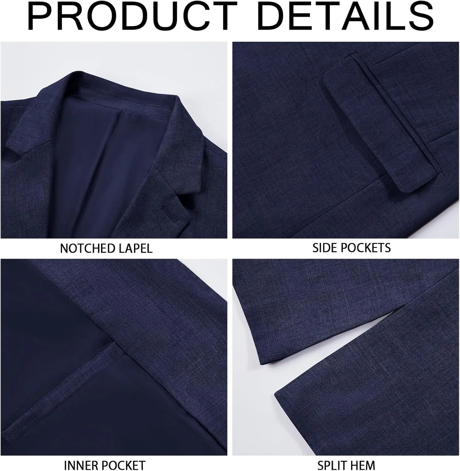 Runcati Mens 2 Piece Suit Slim Fit Two Button Solid Tuxedo Jacket Blazer Pants Wedding Business Prom Sets