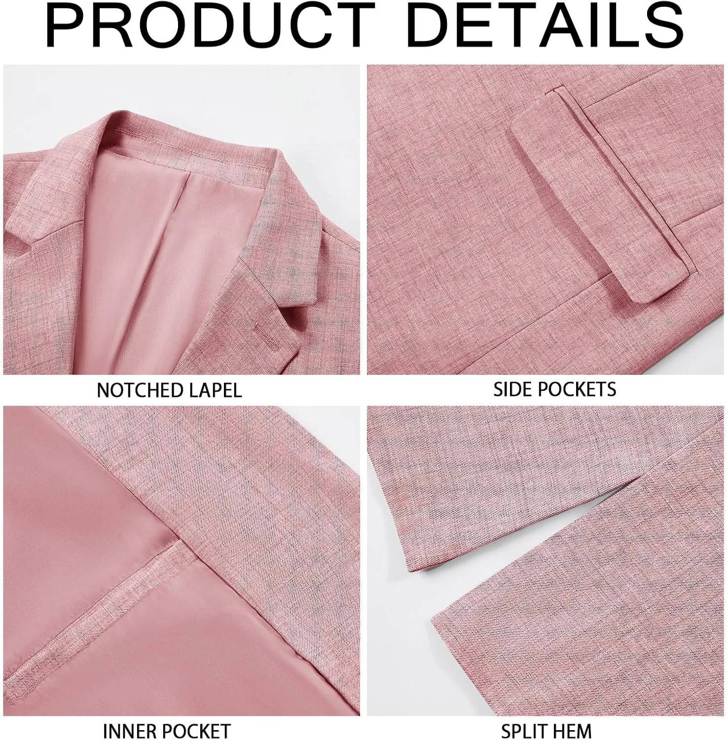 Runcati Mens 2 Piece Suit Slim Fit Two Button Solid Tuxedo Jacket Blazer Pants Wedding Business Prom Sets