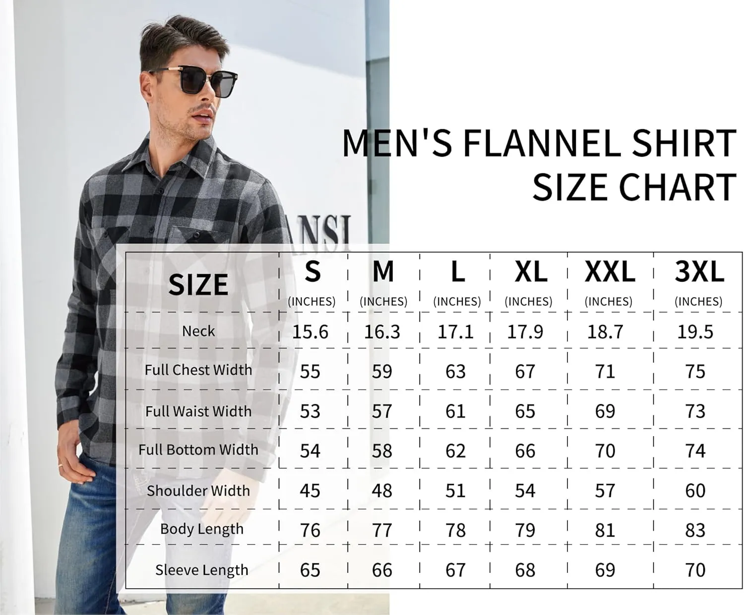 SAMERM Mens Button Down Shirts 4-Way Stretch Wrinkle Free Long Sleeve Print Plaid Business Dress Shirt