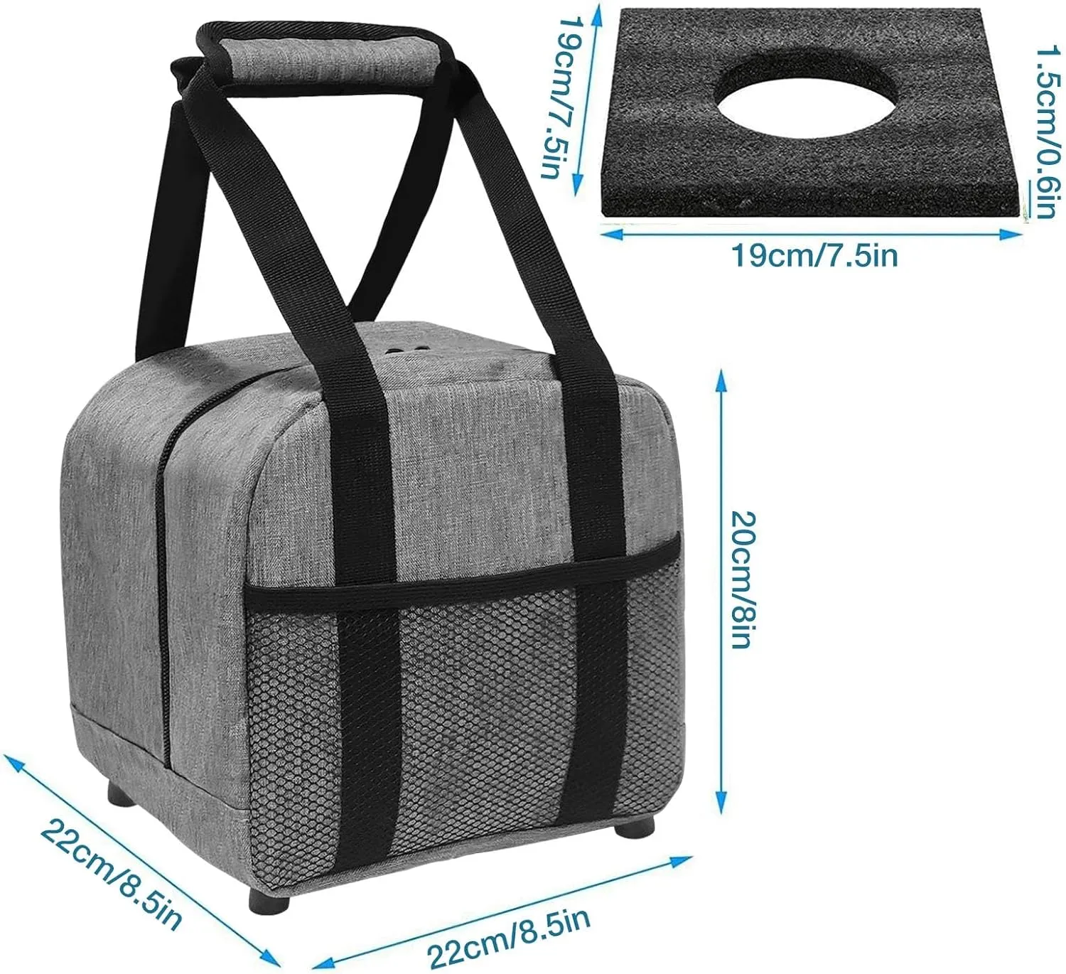 Single Bowling Tote Bag Bowling Bag for Single Easy Carry Bowling Tote Bags with Padded Holder Holds Single Bowling and Small