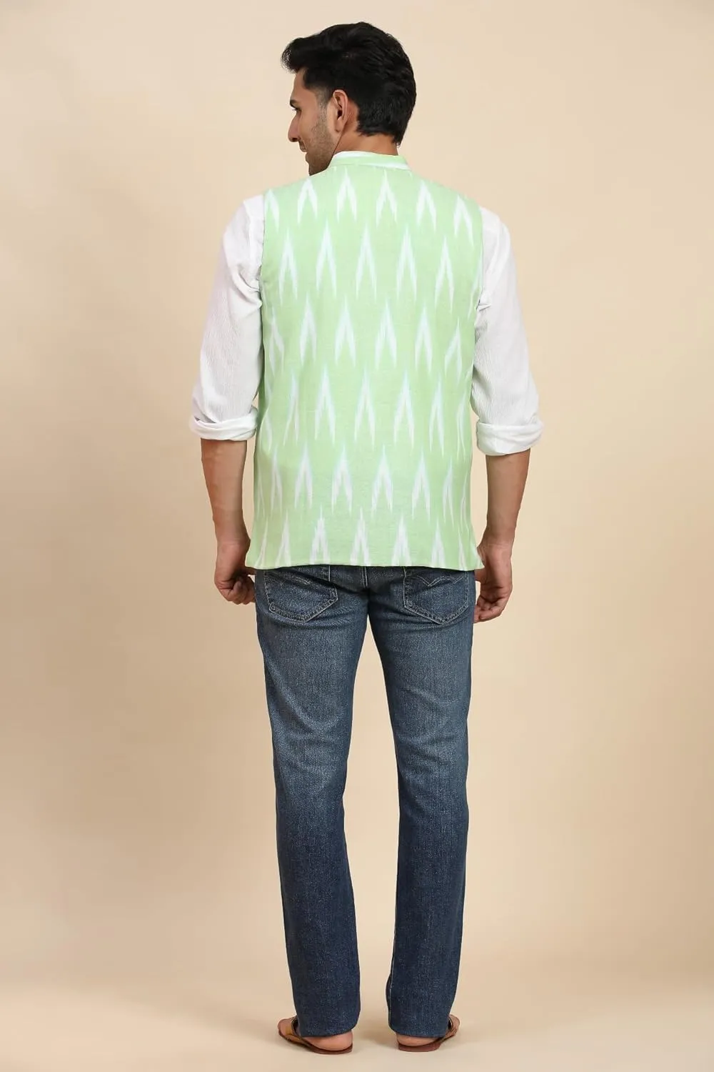 SKAVIJ Men's Casual Nehru Jacket Business Vests Lightweight Waistcoat Slim Fit Suit Vest