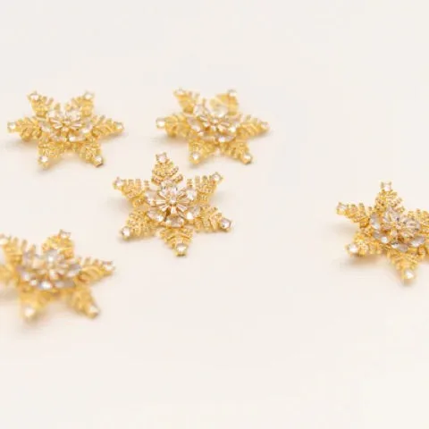 Snowflake Crystal Brooch