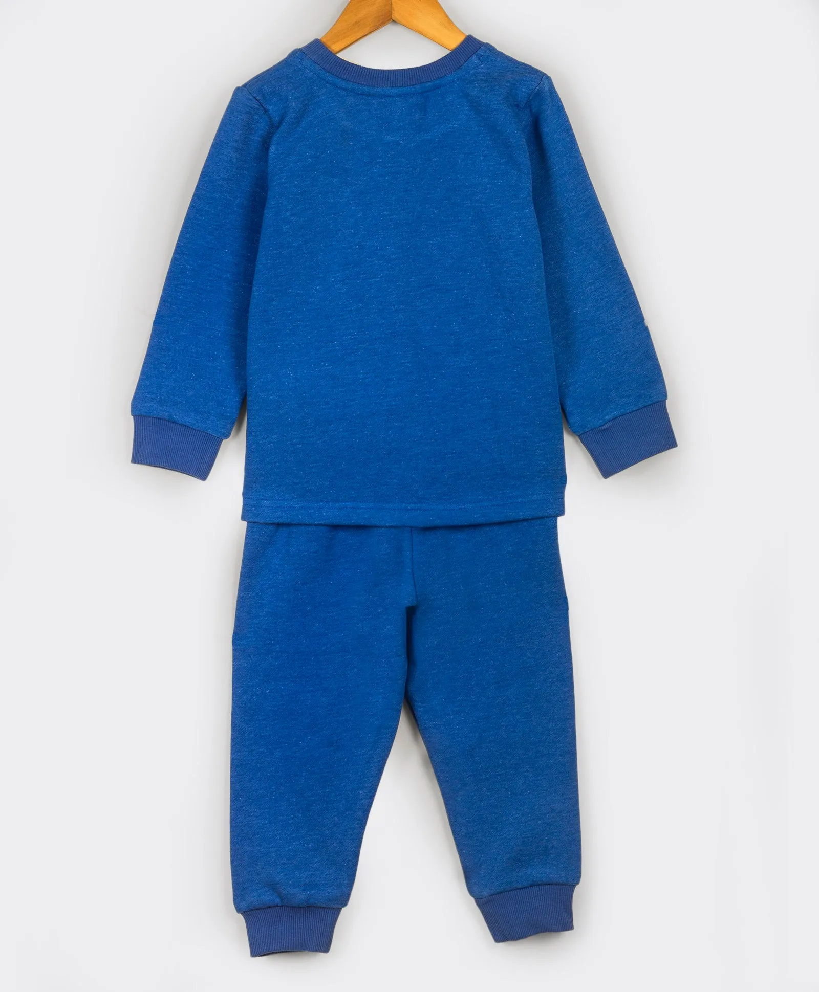 Solid Blue tracksuit with lion embroidery