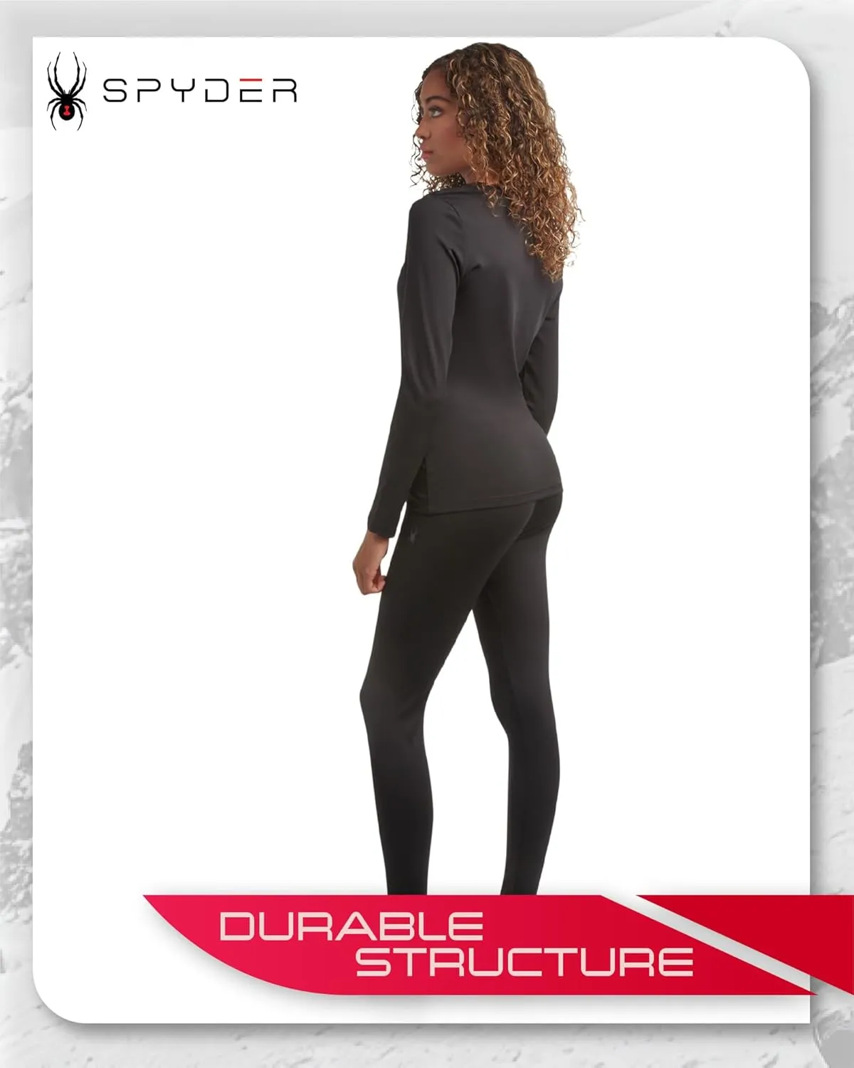Spyder Women's Thermal Underwear Set - 2 Piece Brushed Back Fleece Lined Long Johns Base Layer Set for Women (Sizes: S-XL)