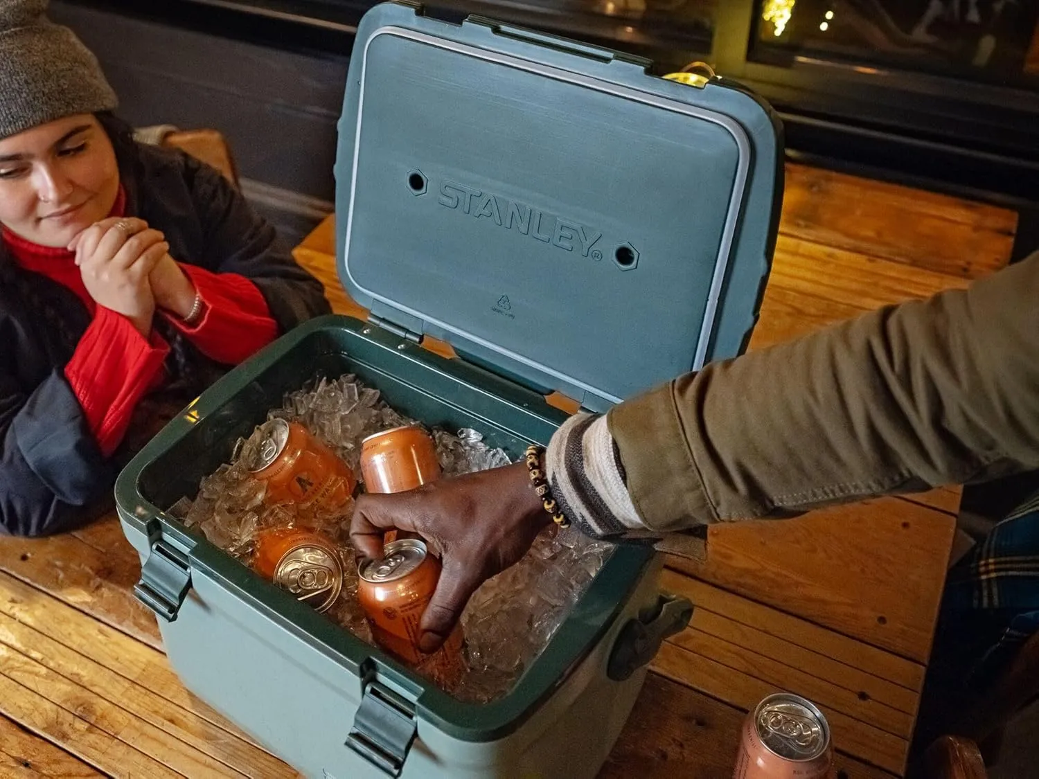 Stanley Adventure Outdoor Cooler 16 qt | Heavy Duty Outdoor Camping Cooler with Easy Carry Top Handle | 36 Hour Cooling Ice Chest for 21 Cans| BPA-Free | Charcoal