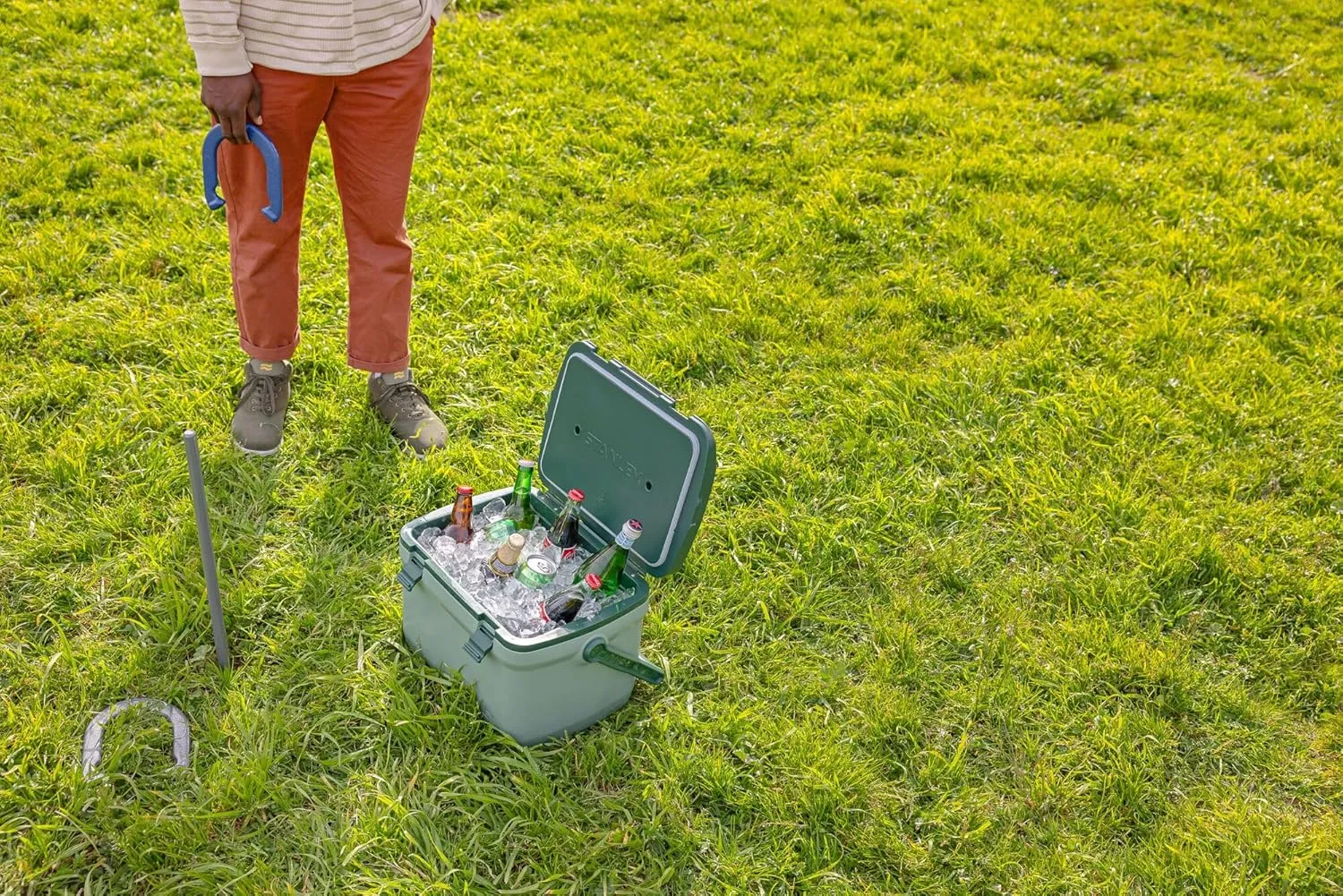 Stanley Adventure Outdoor Cooler 16 qt | Heavy Duty Outdoor Camping Cooler with Easy Carry Top Handle | 36 Hour Cooling Ice Chest for 21 Cans| BPA-Free | Charcoal