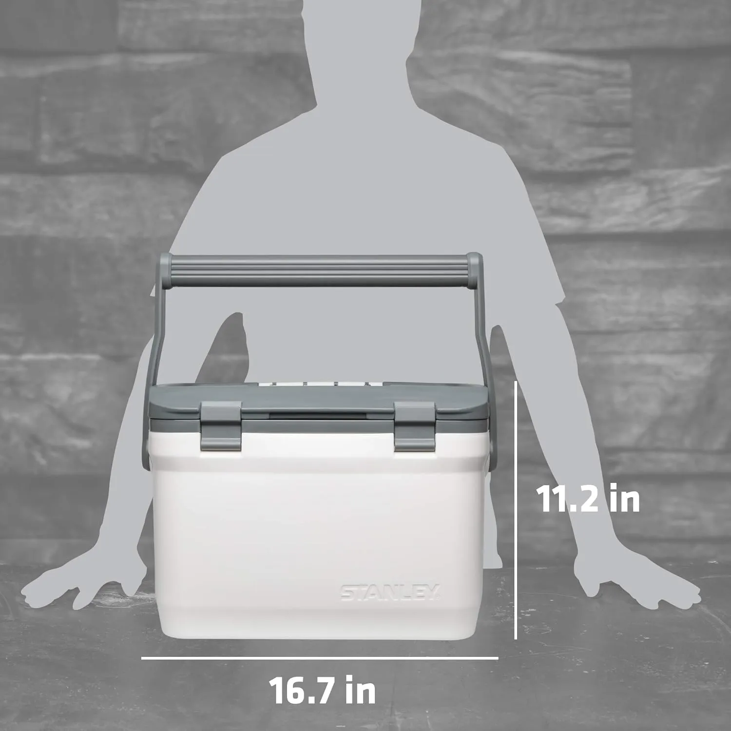 Stanley Adventure Outdoor Cooler 16 qt | Heavy Duty Outdoor Camping Cooler with Easy Carry Top Handle | 36 Hour Cooling Ice Chest for 21 Cans| BPA-Free | Polar