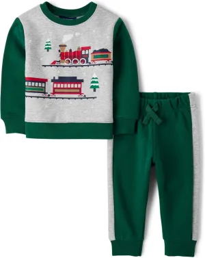 The Children's Place baby-boys And Toddler Sweatshirt and Sweatpant 2 Piece Outfit
