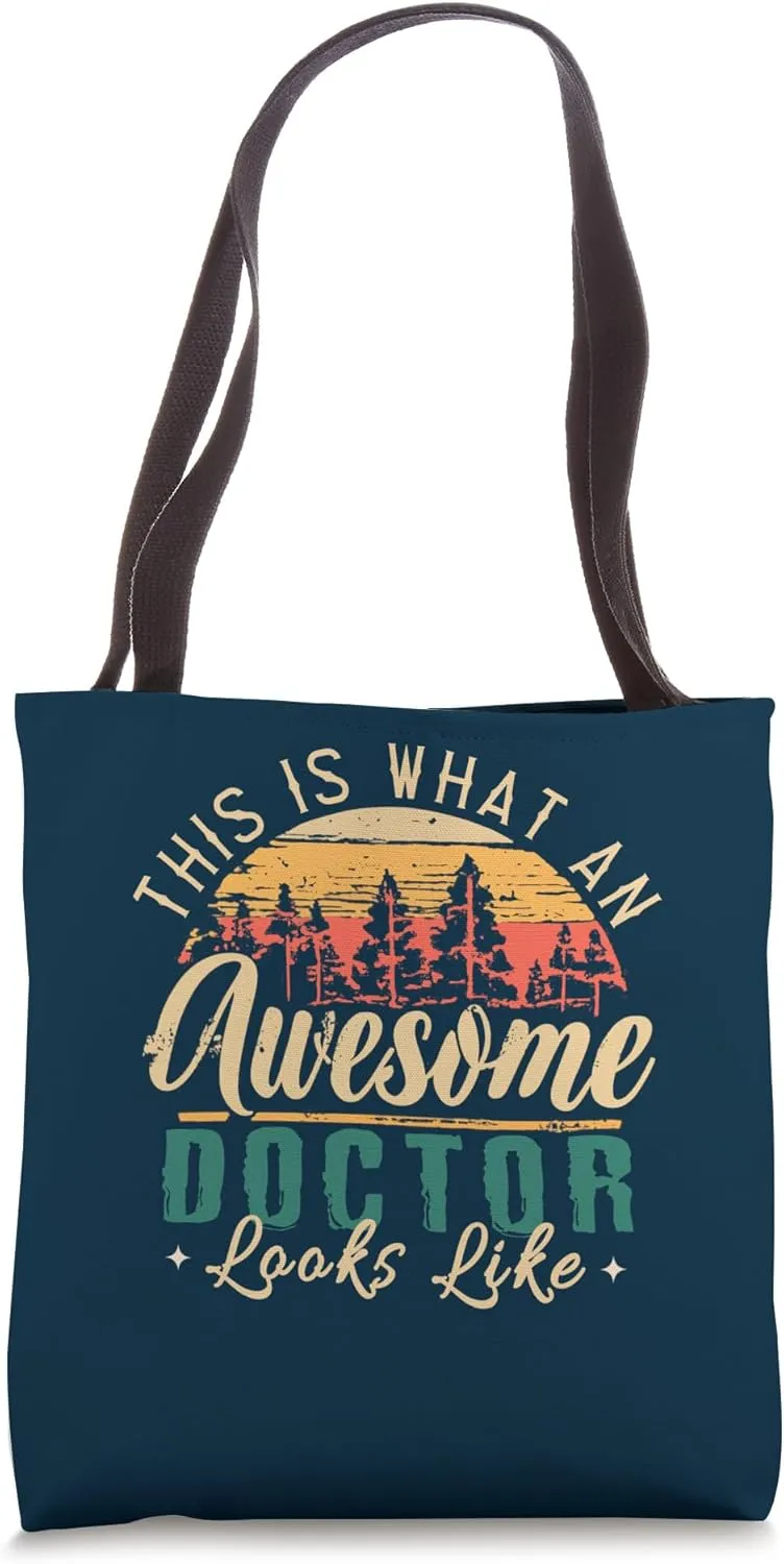 This Is What Awesome Doctor Looks Like Funny Vintage Tote Bag