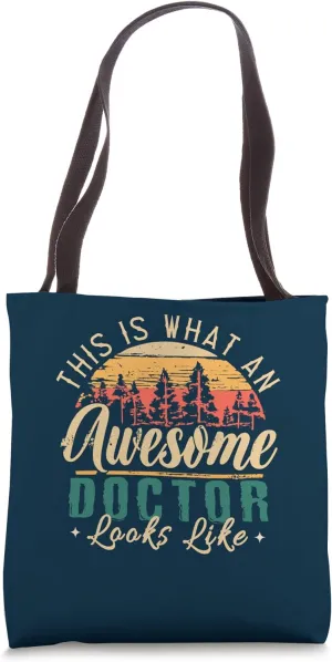 This Is What Awesome Doctor Looks Like Funny Vintage Tote Bag