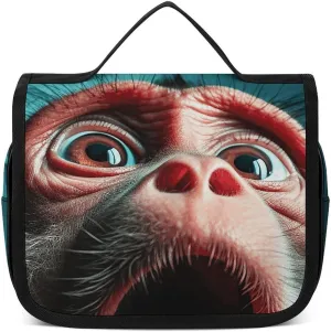 Toiletry Bag for Women Travel Toiletry Bag A Monkey Looks Up Cosmetic Organizer Bag Hanging Makeup Bag