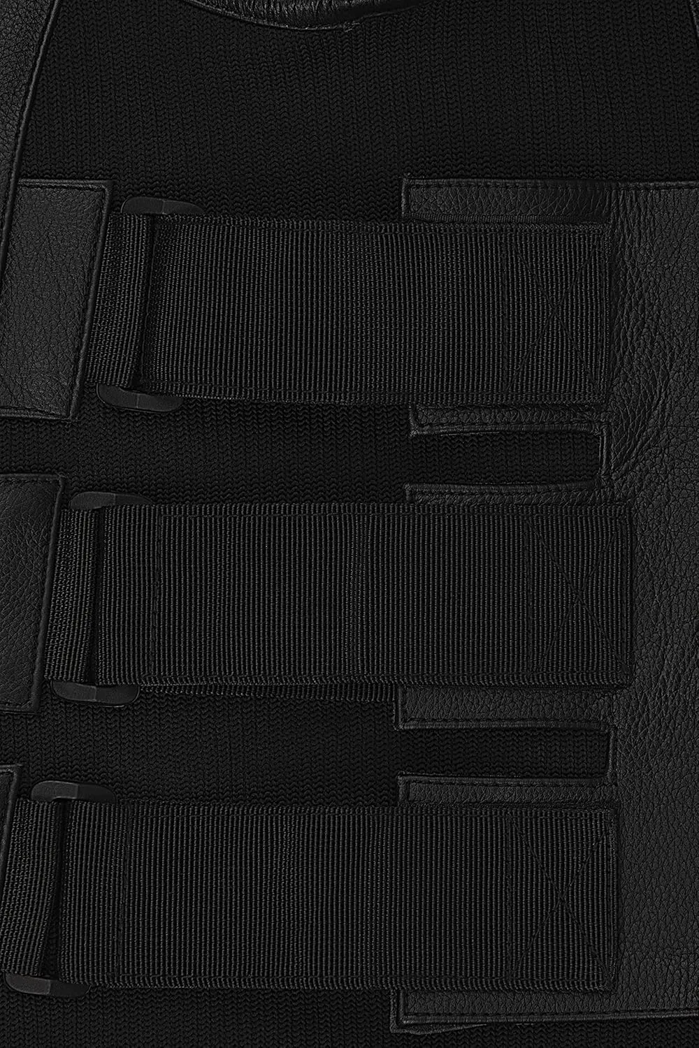 True Element Mens SWAT Team Style Leather Motorcycle Vest with Gun Pockets & Side Size Adjust. (Black,Sizes S-5XL,Tall)