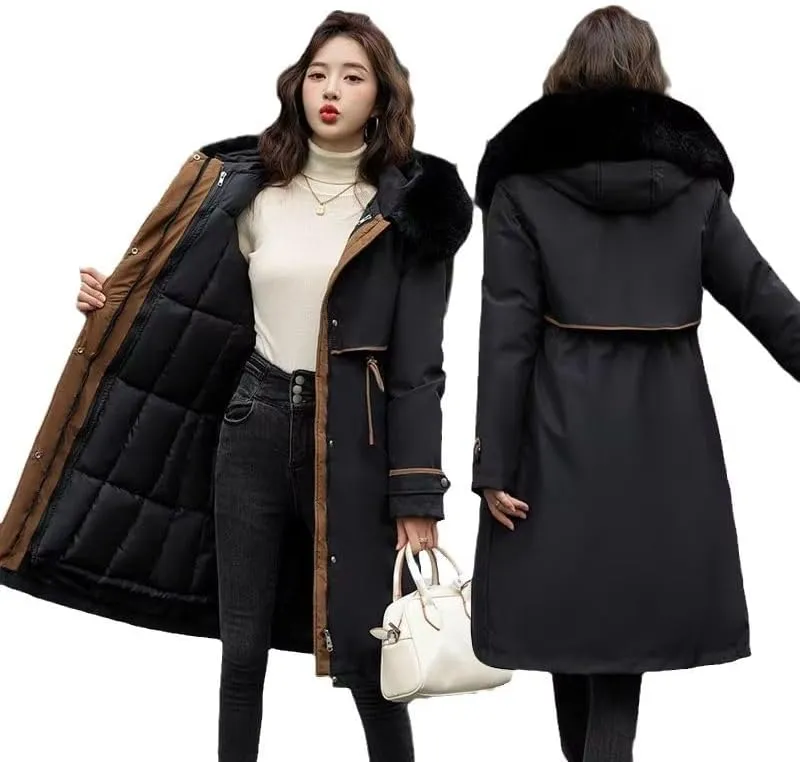 Winter Parkas Women Hooded Jackets Warm Cotton Padded Coat Outerwear Female Windbreaker