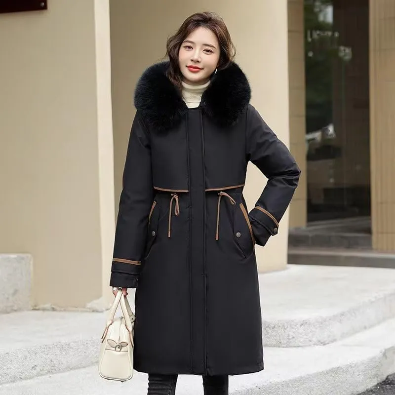 Winter Parkas Women Hooded Jackets Warm Cotton Padded Coat Outerwear Female Windbreaker
