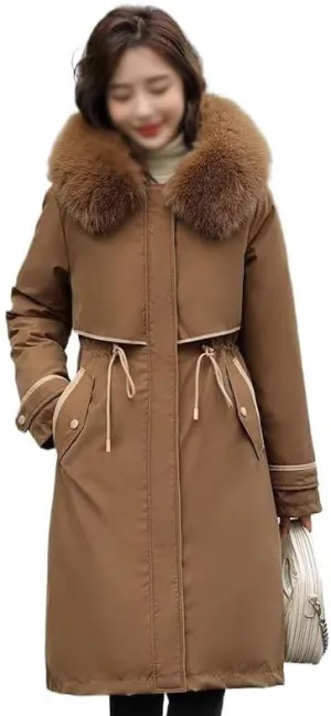 Winter Parkas Women Hooded Jackets Warm Cotton Padded Coat Outerwear Female Windbreaker