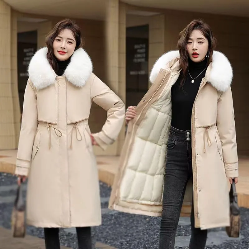 Winter Parkas Women Hooded Jackets Warm Cotton Padded Coat Outerwear Female Windbreaker
