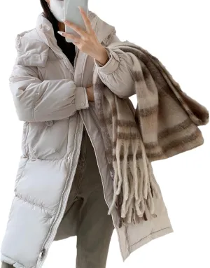 Women Hooded Casual Loose Overcoat Female Thick Down Cotton Padded Puffer Coat Women's Autumn Winter Long Parkas