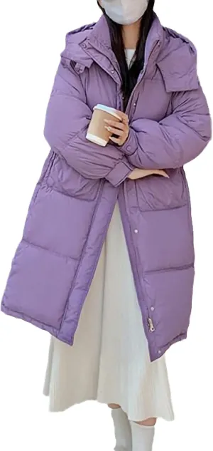 Women Hooded Casual Loose Overcoat Female Thick Down Cotton Padded Puffer Coat Women's Autumn Winter Long Parkas