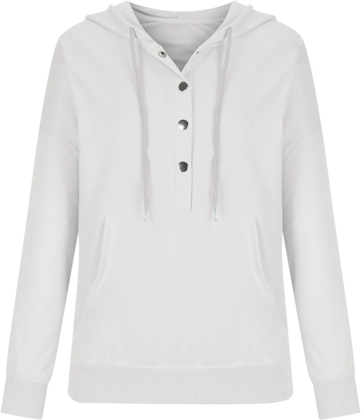 Women's Fashion Hoodies Casual Long Sleeve Button Sweatshirts with Hood Comfy Fall Oversized Clothes Winter Outfits