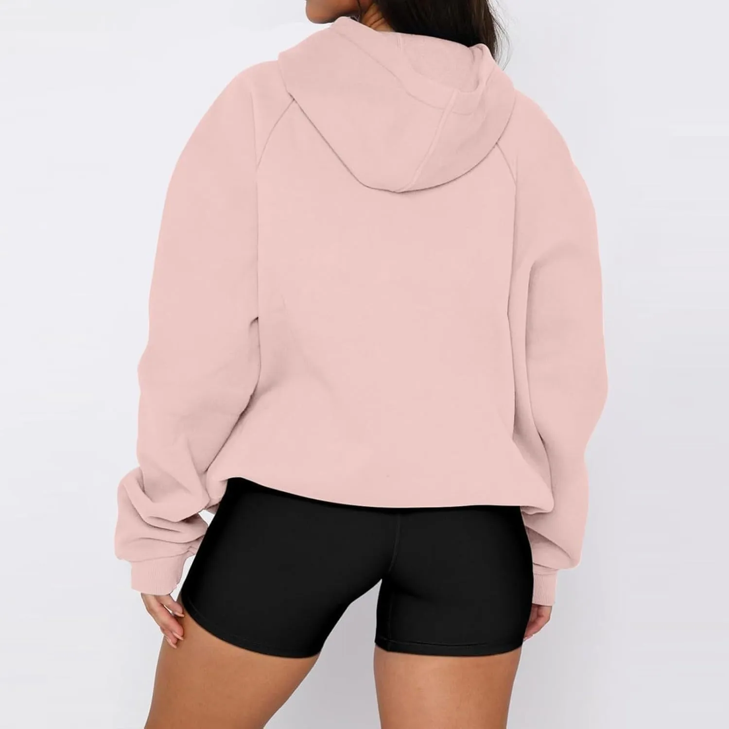 Womens Fleece Hooded Pullover Tops Sweaters Oversized Hoodies Sweatshirts Casual Comfy Fall Fashion Outfits Clothes