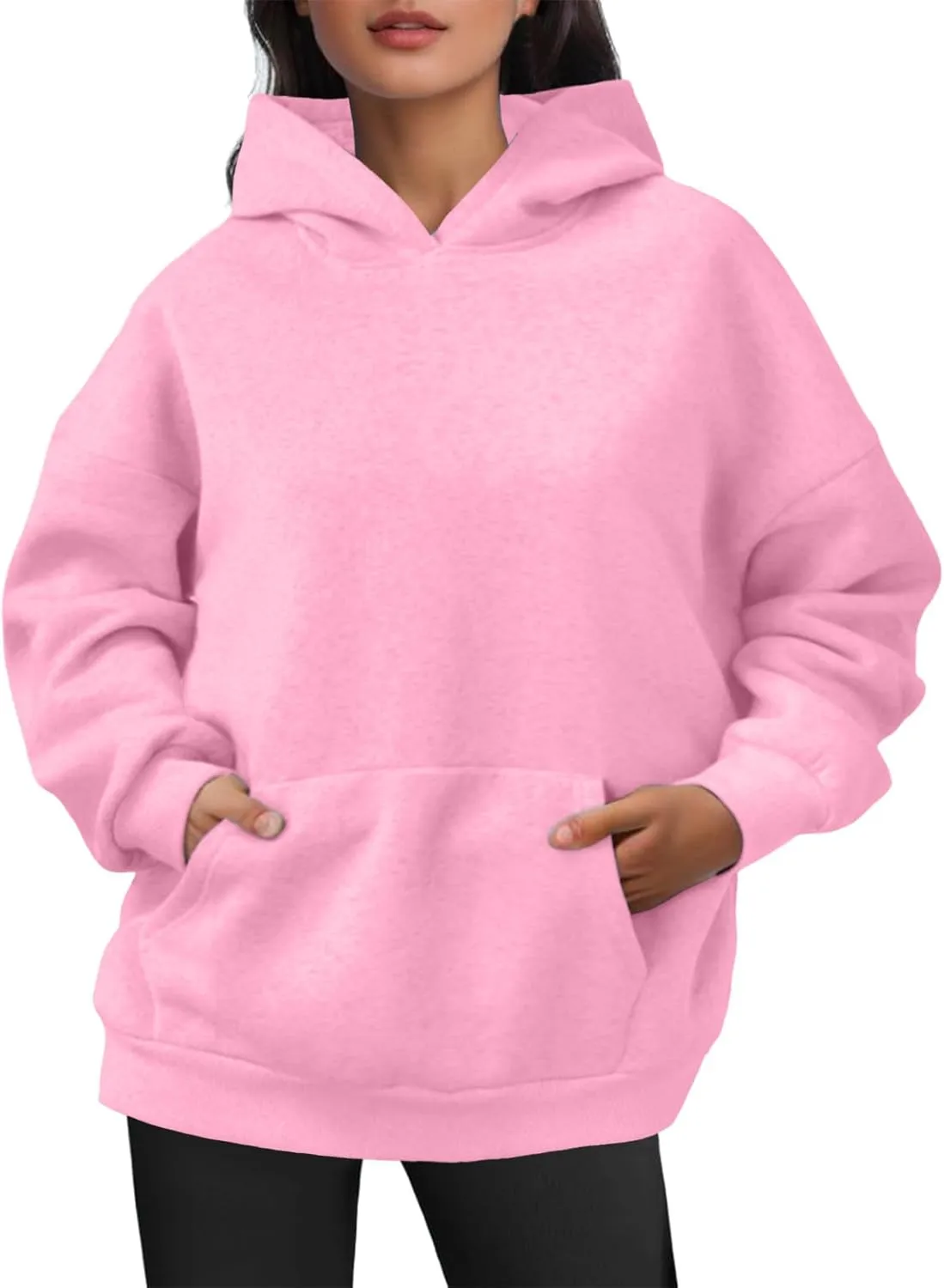 Womens Oversized Hoodies Fleece Hooded Sweatshirts Comfy Long Sleeve Pullover Fall Winter Outfits
