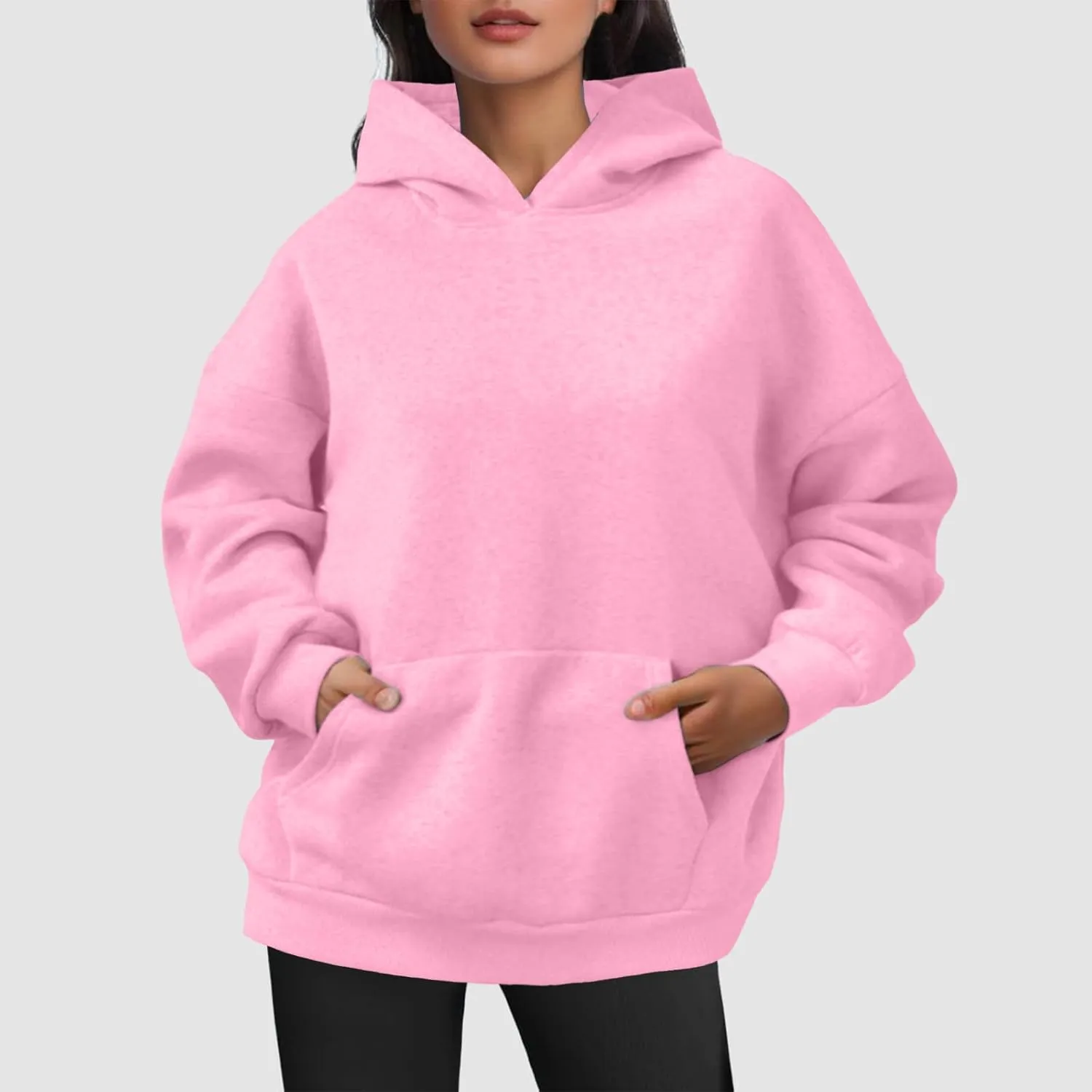 Womens Oversized Hoodies Fleece Hooded Sweatshirts Comfy Long Sleeve Pullover Fall Winter Outfits