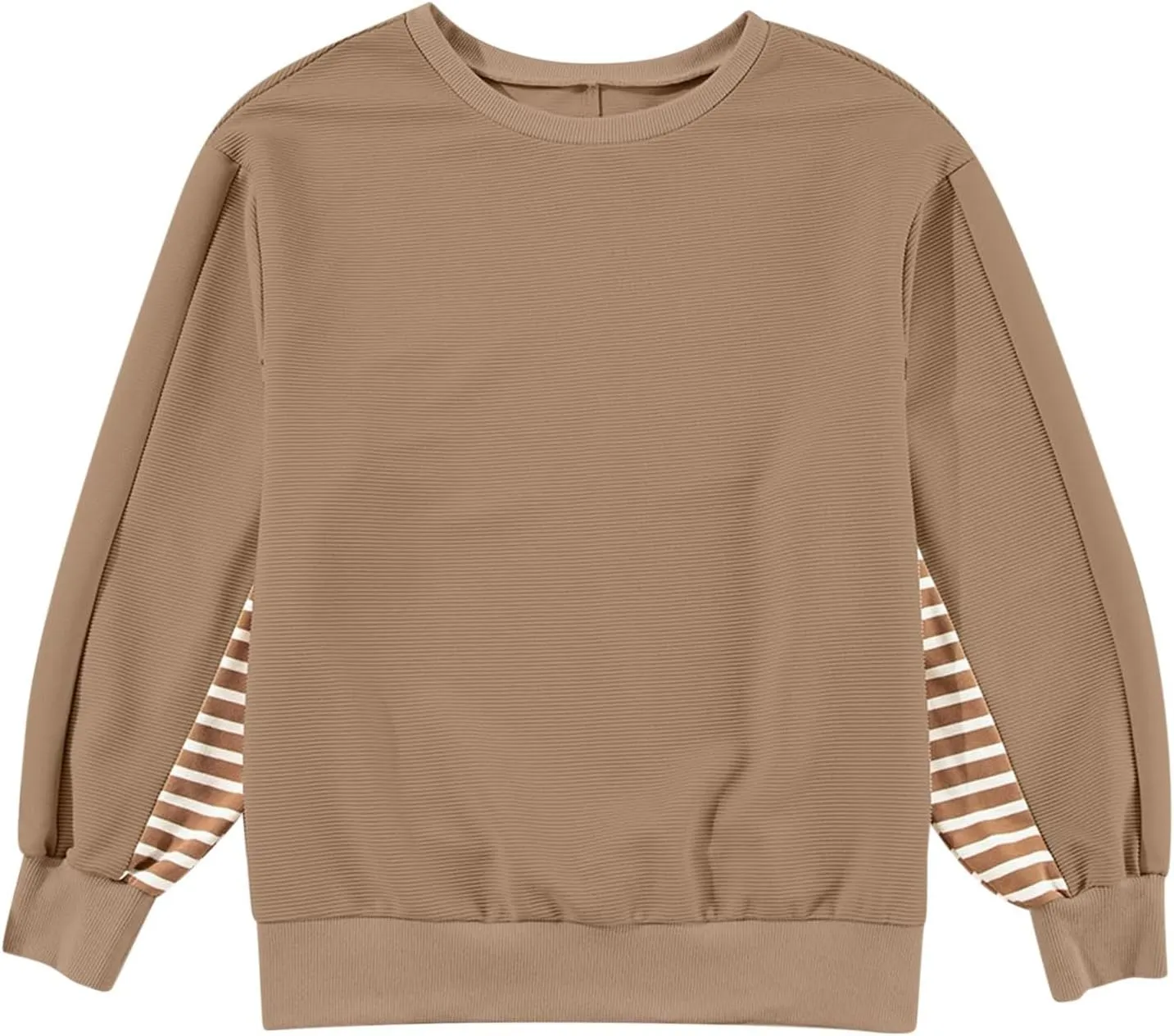 Women's Oversized Sweatshirts Trendy Long Sleeve Crew Neck Corduroy Pullover Tops Loose Comfy Fall Outfits 2024