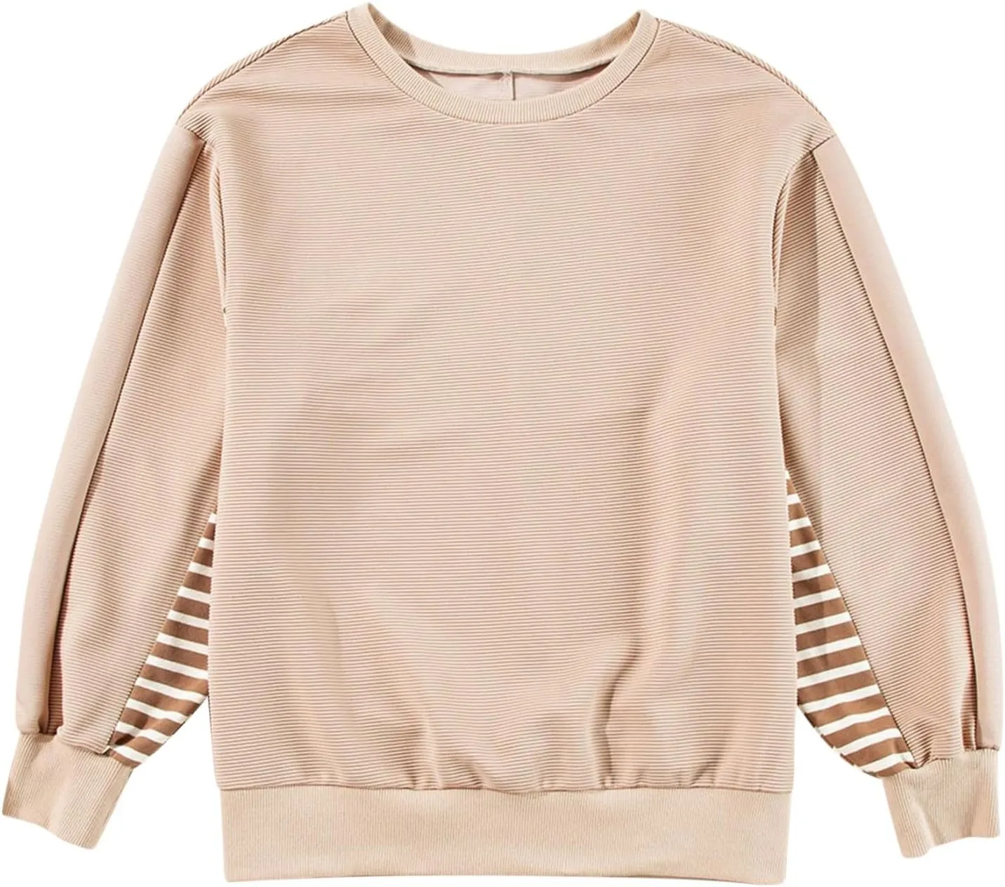 Women's Oversized Sweatshirts Trendy Long Sleeve Crew Neck Corduroy Pullover Tops Loose Comfy Fall Outfits 2024