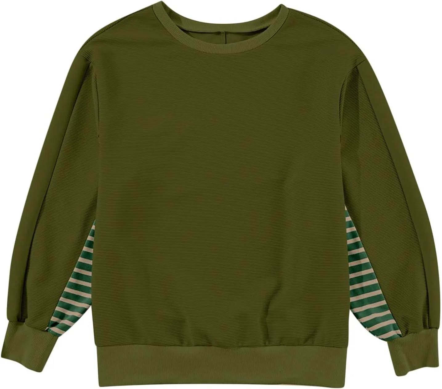 Women's Oversized Sweatshirts Trendy Long Sleeve Crew Neck Corduroy Pullover Tops Loose Comfy Fall Outfits 2024