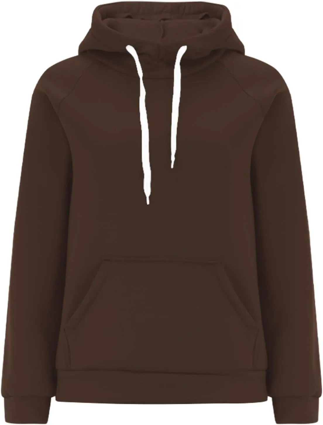 Womens Plain Winter Hoodies Oversized Casual Sweatshirt with Pocket Long Sleeve Hooded Sweater Basic Comfy Pullover