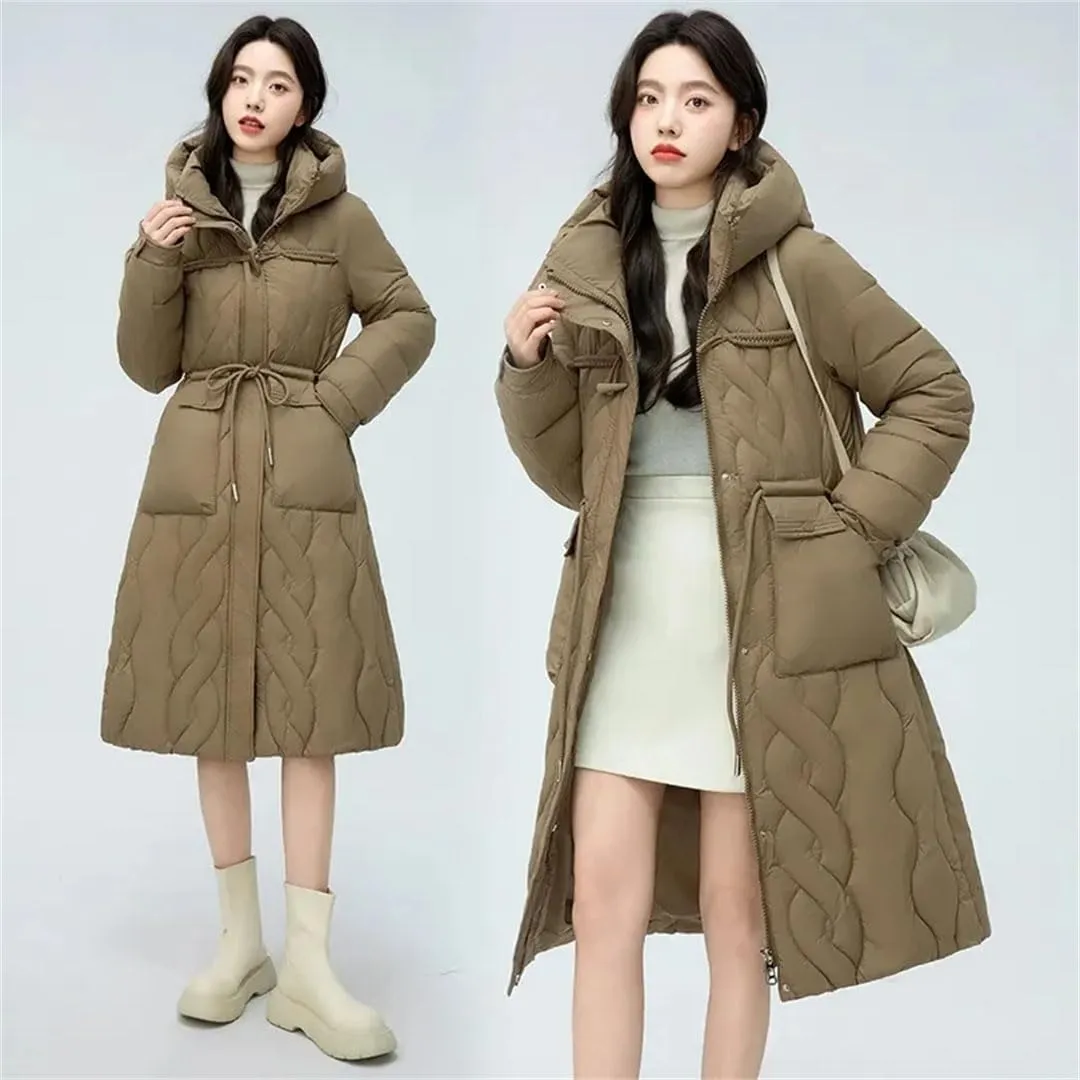 Women's Puffer Jacket Loose Cotton Padded Coats Hooded Parkas Thick Warm Wadded Jackets