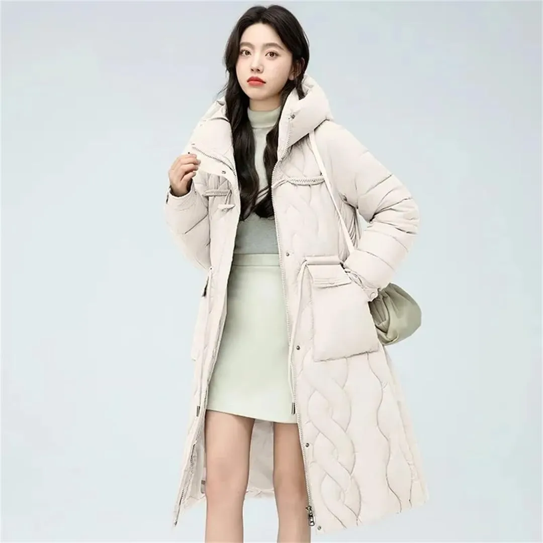 Women's Puffer Jacket Loose Cotton Padded Coats Hooded Parkas Thick Warm Wadded Jackets