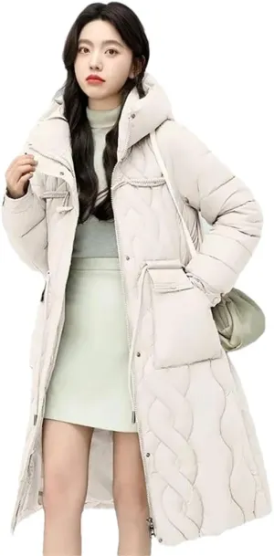 Women's Puffer Jacket Loose Cotton Padded Coats Hooded Parkas Thick Warm Wadded Jackets