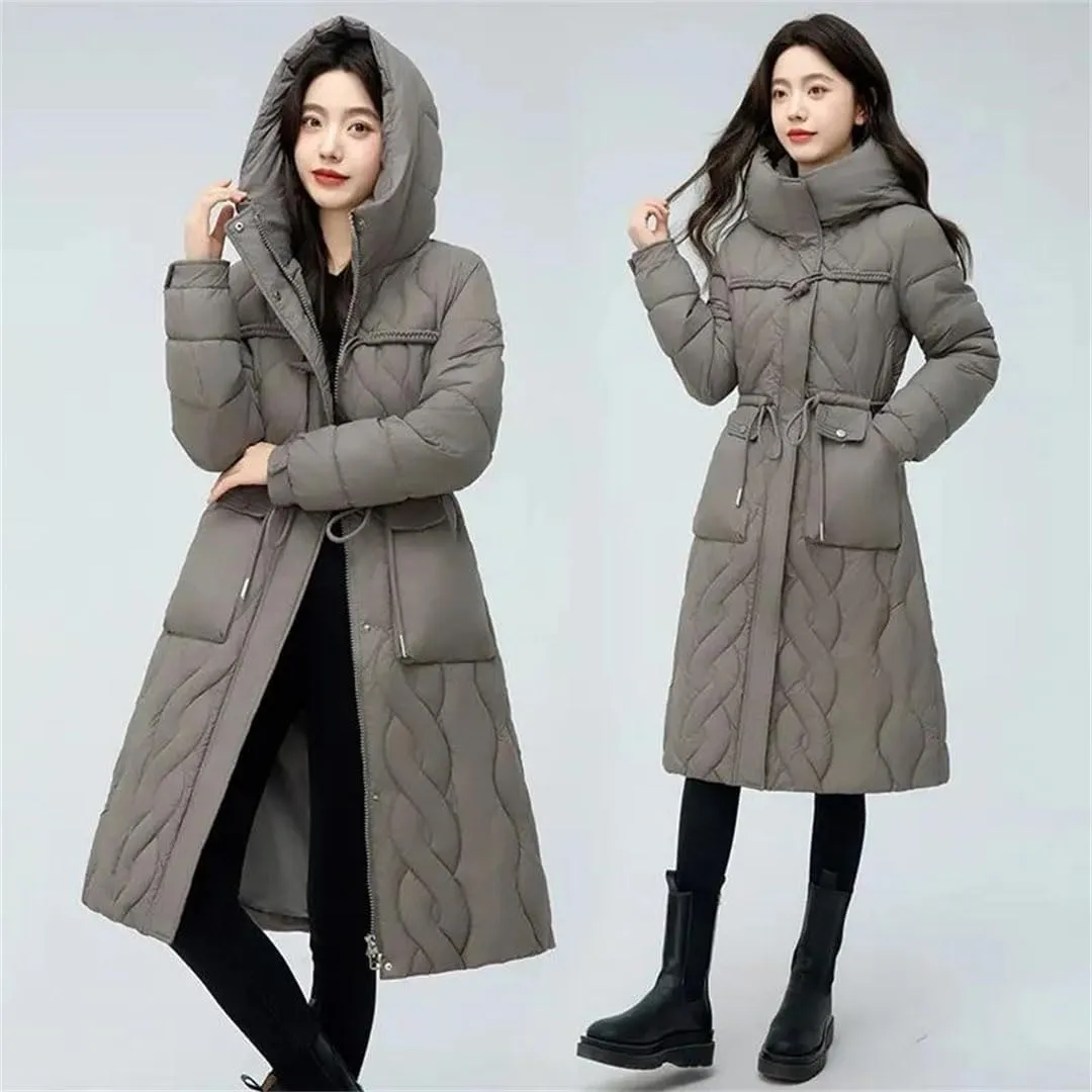 Women's Puffer Jacket Loose Cotton Padded Coats Hooded Parkas Thick Warm Wadded Jackets