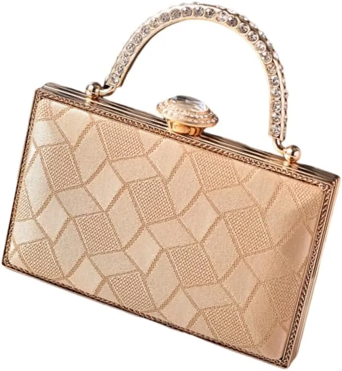 Women's Rhinestones Evening Clutch Bag with Chain Shoulder Crosbody Purse for Fashion Looks and Social Gatherings