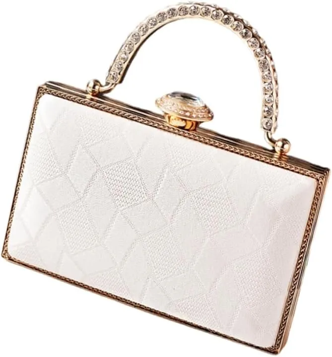 Women's Rhinestones Evening Clutch Bag with Chain Shoulder Crosbody Purse for Fashion Looks and Social Gatherings