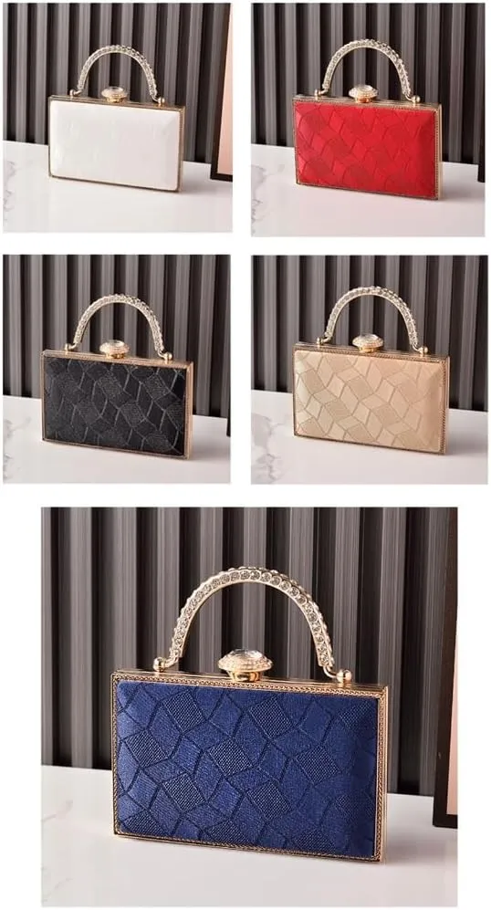 Women's Rhinestones Evening Clutch Bag with Chain Shoulder Crosbody Purse for Fashion Looks and Social Gatherings