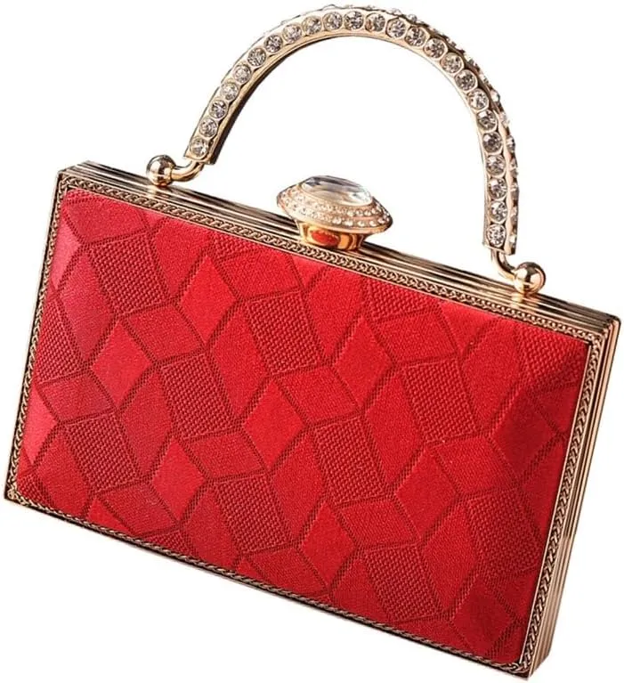 Women's Rhinestones Evening Clutch Bag with Chain Shoulder Crosbody Purse for Fashion Looks and Social Gatherings
