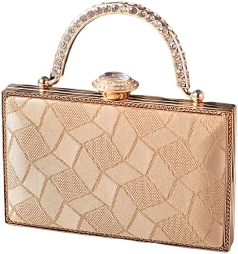 Women's Rhinestones Evening Clutch Bag with Chain Shoulder Crosbody Purse for Fashion Looks and Social Gatherings