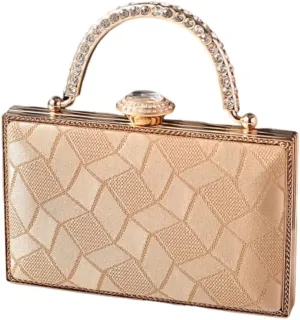 Women's Rhinestones Evening Clutch Bag with Chain Shoulder Crosbody Purse for Fashion Looks and Social Gatherings