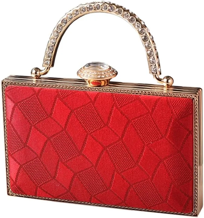 Women's Rhinestones Evening Clutch Bag with Chain Shoulder Crosbody Purse for Fashion Looks and Social Gatherings