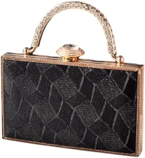 Women's Rhinestones Evening Clutch Bag with Chain Shoulder Crosbody Purse for Fashion Looks and Social Gatherings