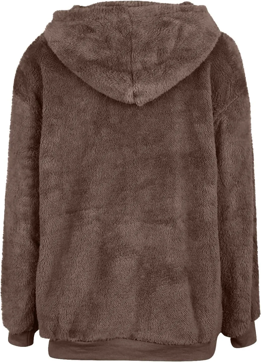 Women's Sherpa Quarter Zip Pullover Oversized Trendy comfy Hoodies Y2k Casual Drawstring Long Sleeve Sweatshirts