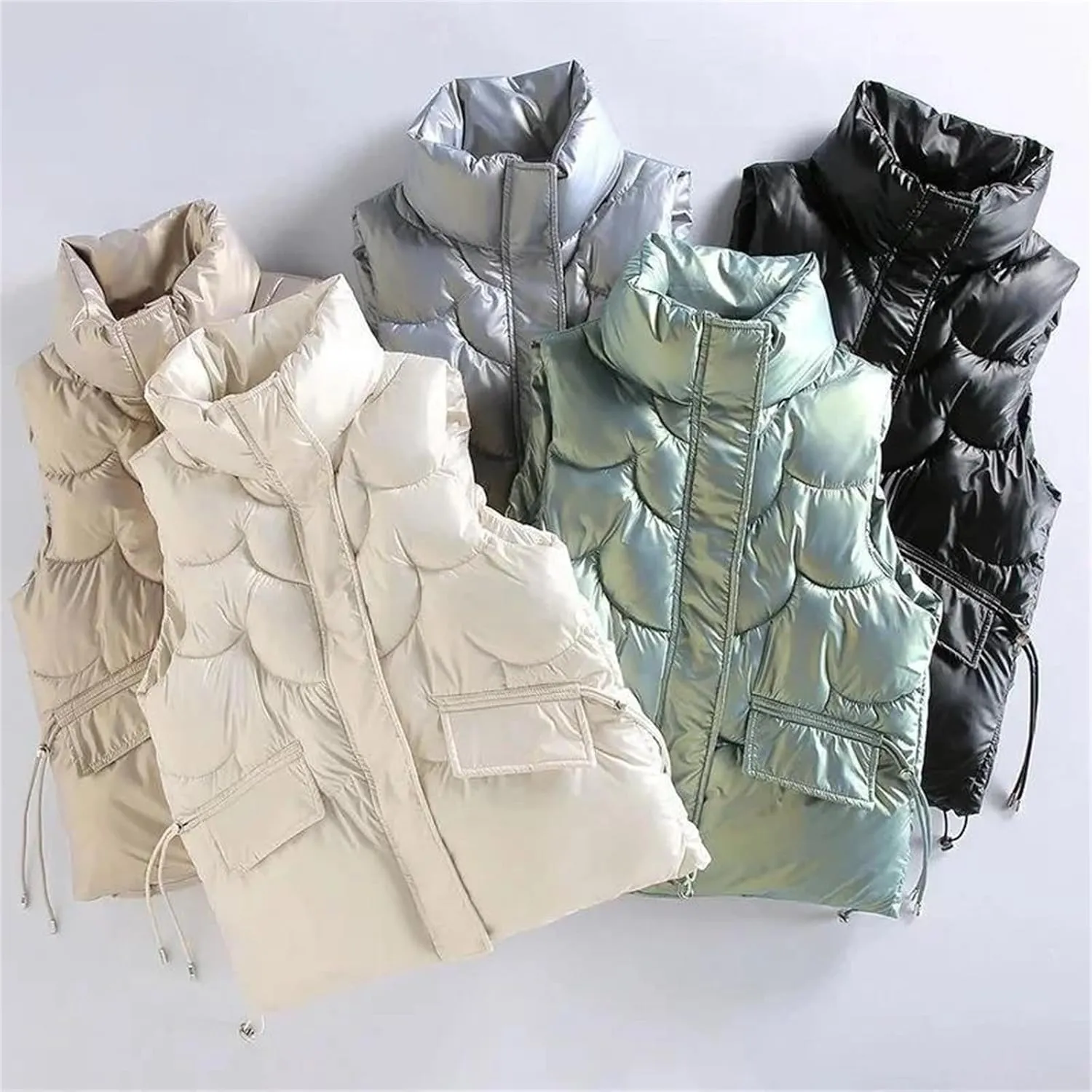 Women's Winter Vests - Cotton Padded Sleeveless Waistcoat Student Short Jacket